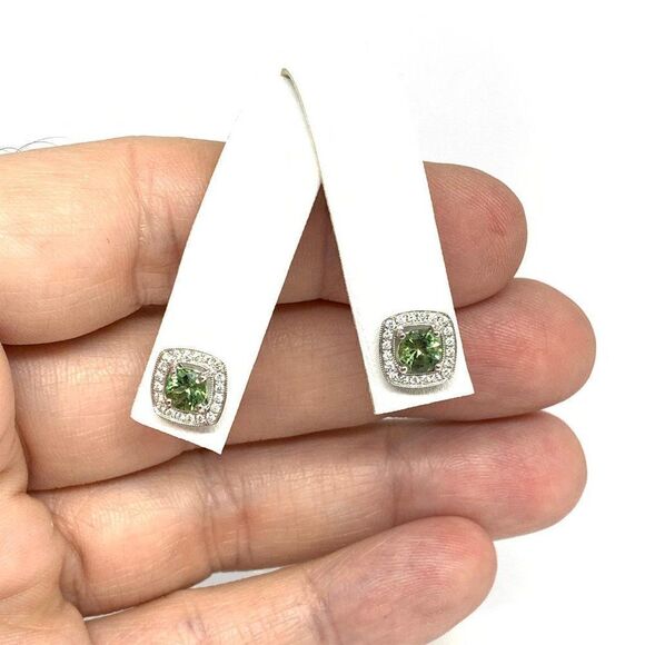 Diamond Sapphire Earrings 18k Gold 1.50 TCW Certified $2,950 921513 - Picture 6 of 9